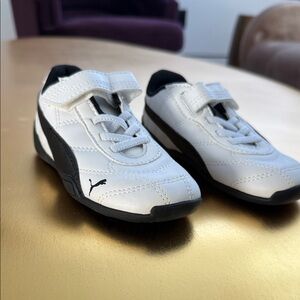 Puma Kids White and Black Sneakers